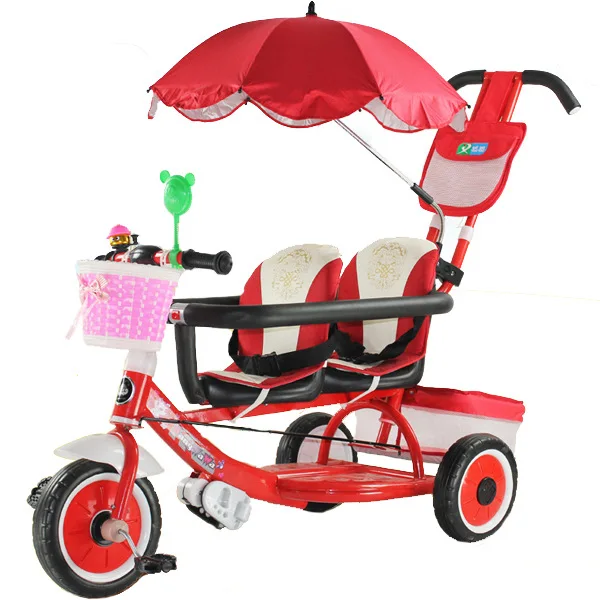 Multifunction Baby Twin Tricycle Baby Push Trolley Kids Bikes Double Seat Three Wheel Stroller Bicycle Umbrella Car 1-6Y Multifunction Baby Twin Tricycle Baby Push Trolley Kids Bikes Double Seat Three Wheel Stroller Bicycle Umbrella Car 1-6Y