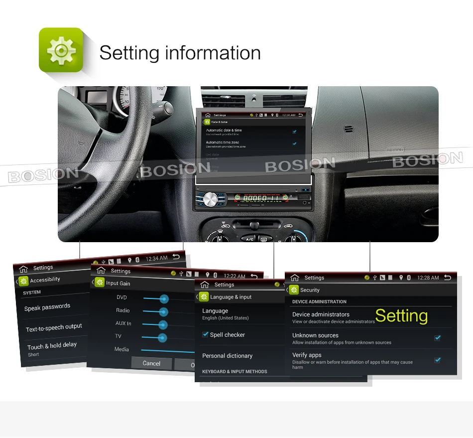 Top 7" Quad Core Android 6.0 1024*600 Single One 1 Din Car Stereo Audio Autoradio Head Unit Headunit Autoradio Bluetooth Handsfree 18