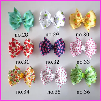 

100 Girl 3.25" Abby Hair Bow Clover Butterfly Bee Ladybug Watermelon Strawberry