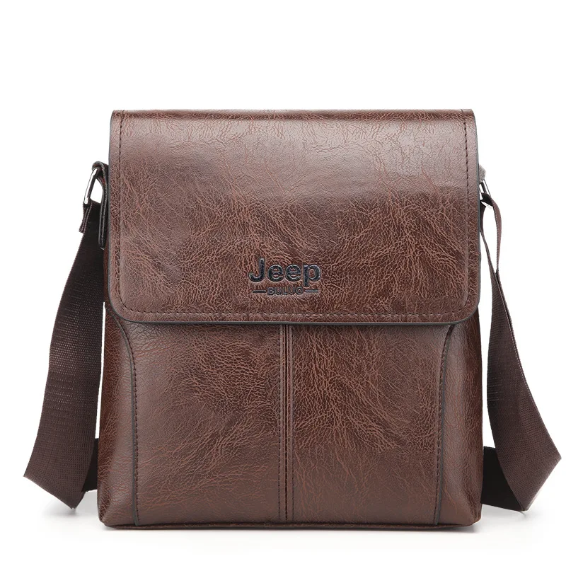 

New Jeep Bags Retro Single Shoulder Bag PU Leather Messenger Bags for Men In Men's Crossbody Bags Briefcase Business Casual Male