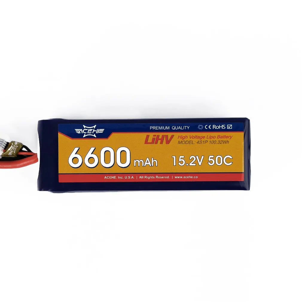 ACEHE 15,2 V 6600 мА/ч, 50C 4S1P 100.32Wh XT60 Plug высокое Напряжение Lipo Батарея