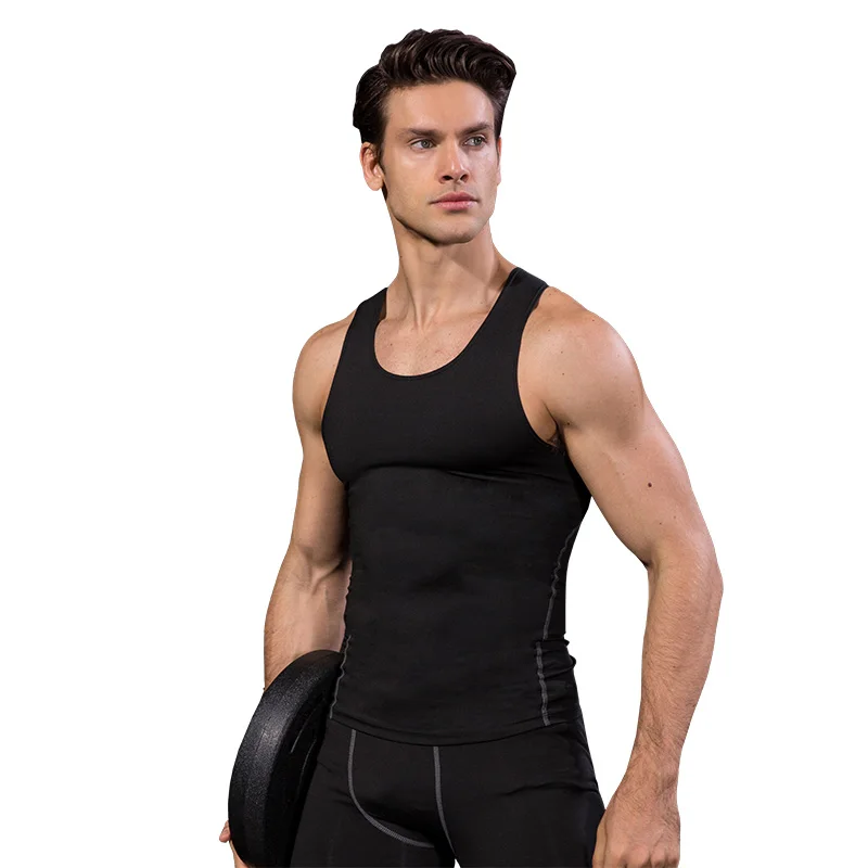 

2019 quick-drying running training vest sleeveless training vest fitness pants men's sports gymnastics suit men's T-shirt