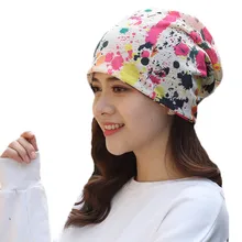 Мультфильм печати осень зима шапки для мужчин и женщин хип-хоп шапочки Skullies унисекс мужская шапка весна теплая Дамская тонкая вязаная шапка для девочек