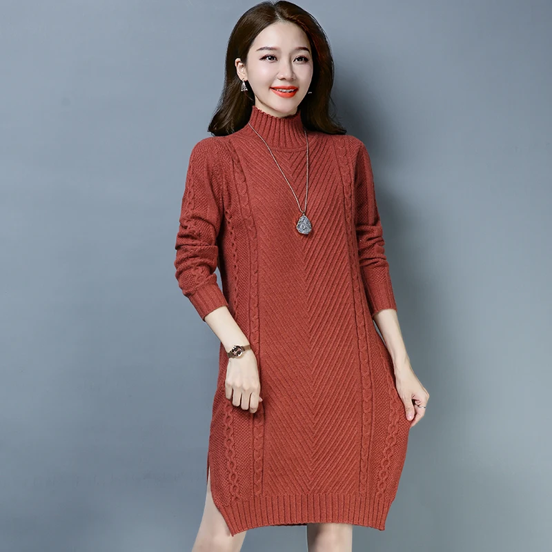 #Special Offers 5 Colors Brand Women Sweater 2019 Winter Long Sweater New Solid Sweater Thicken Warm Knit Turtleneck Sweater Pullovers Women #Special Offers 5 Colors Brand Women Sweater 2019 Winter Long Sweater New Solid Sweater Thicken Warm Knit Turtleneck Sweater Pullovers Women