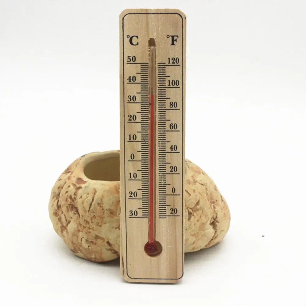 

1Pc Wood Thermometers Practical Garden Office Garage Indoor Temperature Logger Wall-mounted Direct Reading Type High Quality