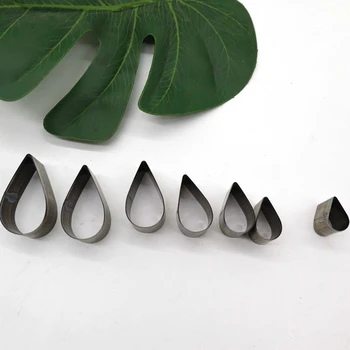 

DIY leather craft water drop shape modeling die cutting knife mould hand punch tool template set 20/25/30/35/40/45/50mm