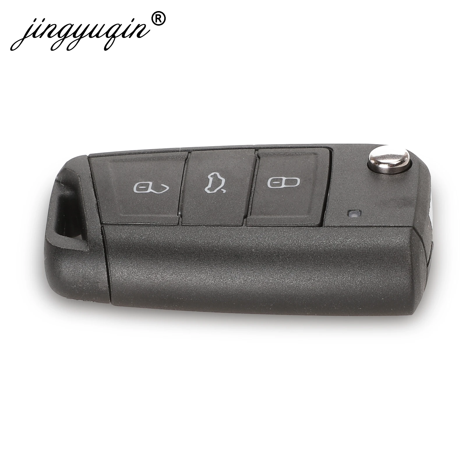 Jingyuqin 3 кнопки флип складной ключ оболочки чехол брелок автомобиль для Golf 7 Sportsvan GTI MK7 Skoda Octavia A7 Замена сиденья