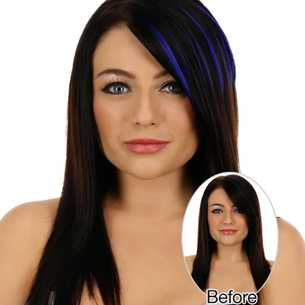 New Clip On Clip In Front Hair Bang Fringe Hair Extension wig 824in