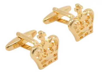 

Hollow Crown Design Cufflinks Cuff Links Shirt Buttons Cufflinks Gold And Silver Men's Fashion Gift Jewelry Wholesale 20pairs