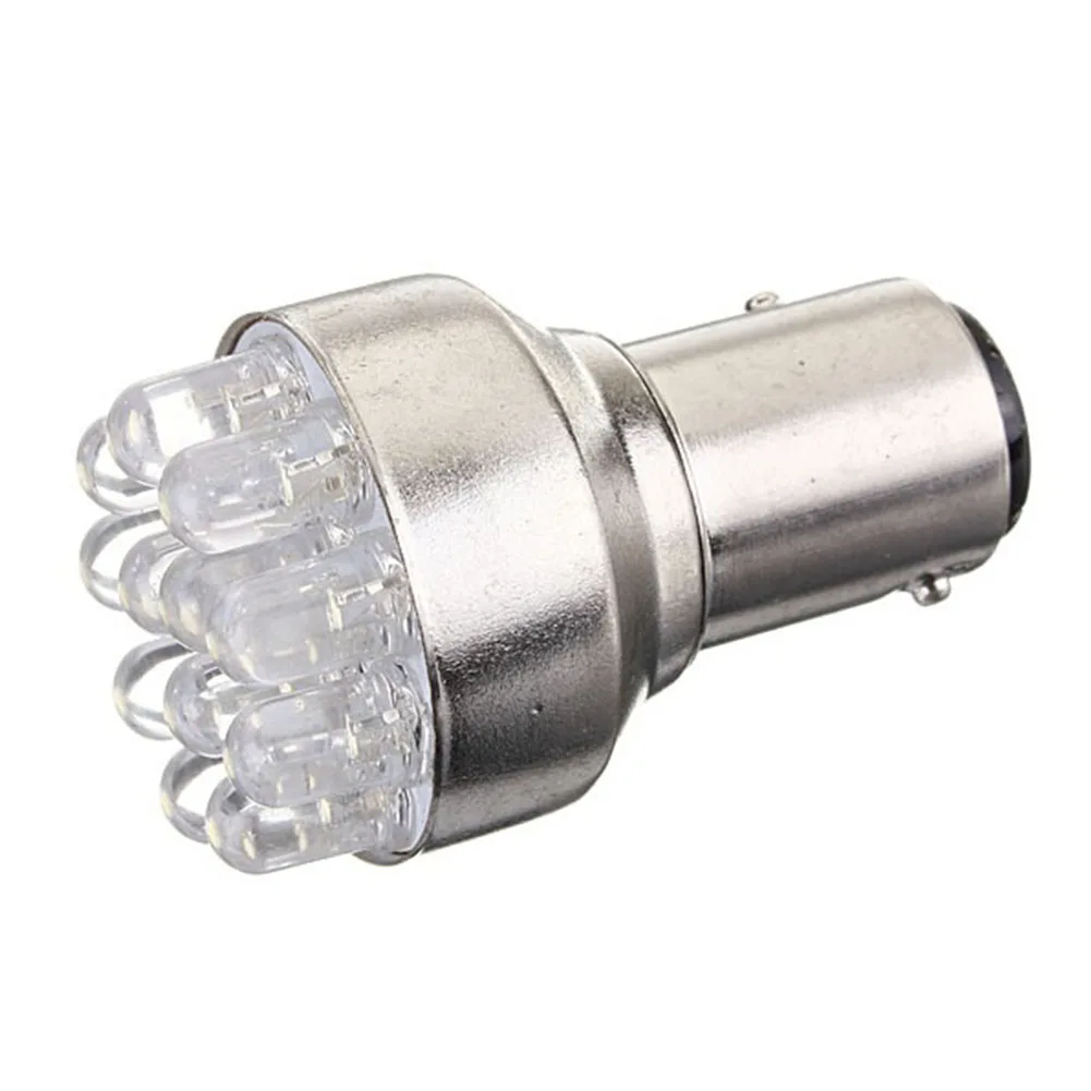 

2pcs White Car 1157 BAY15D Globes 12 LED Brake Turn Stop Tail Light Lamp Bulb
