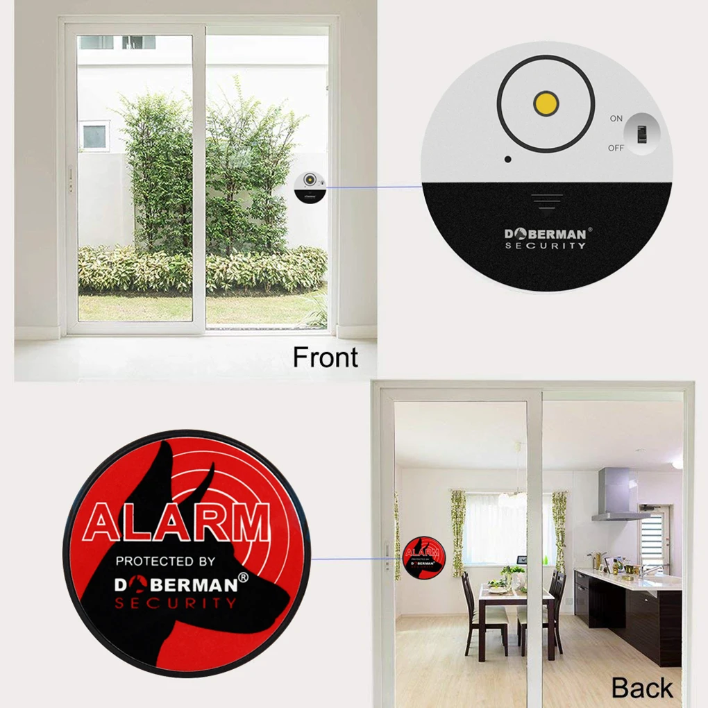 

Ultra Slim Special Vibration Sensor Home Security 100dB Wireless Door & Window Alarm Vibration Alert Sensor