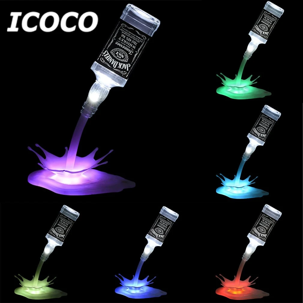

Wine Pouring Lamp Led Illusion Bottles Light Rechargeable USB Touch Desk Lamp Portable Bar Cafes Decoration Light Unique Design