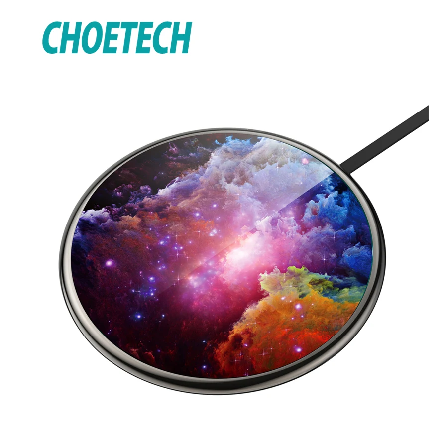 

CHOETECH Qi Wireless Charger 10W For Samsung S9 S8 S7 Note 8 Ultra-Slim Zinc Alloy 7.5W Wireless Charging Pad For iPhone XS Max