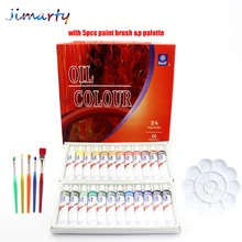 Professional Brand Tube Oil Paints art for artists Canvas Pigment Art Supplies Drawing 12ML 24Colors paint brush&palette Set