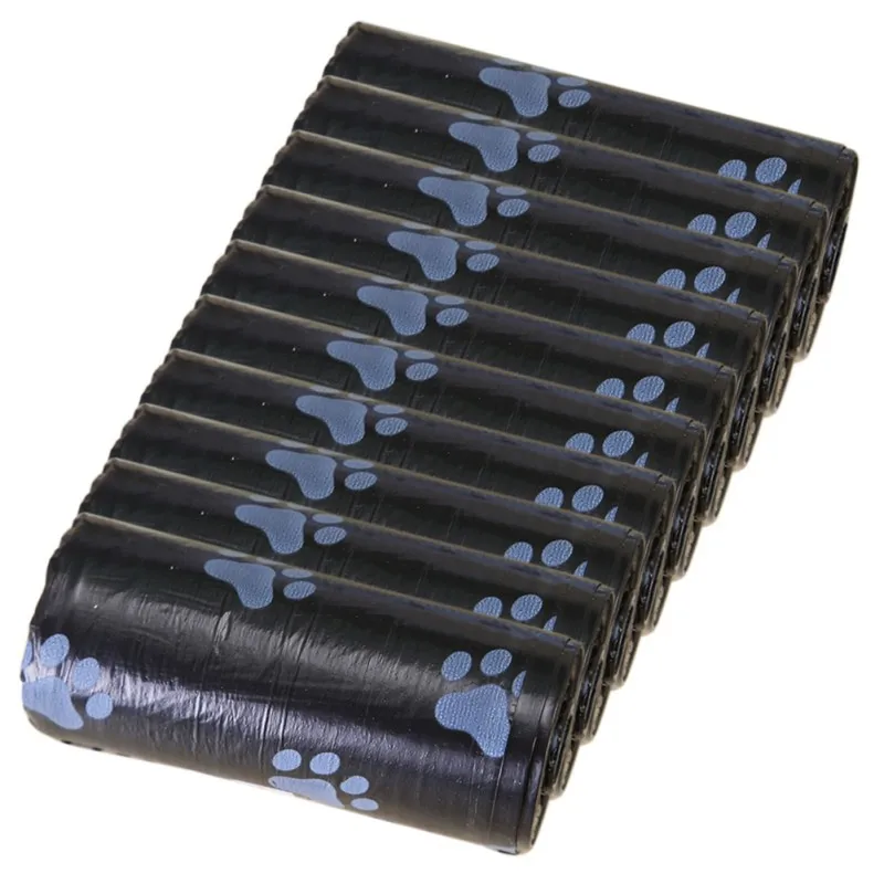 Черный Для Уборки домашних животных, сумки для заправки, товары для собак, кошек, мусорные мешки для уборки мусора, 6 цветов, туалет для собак, 10 шт./партия - Цвет: Черный