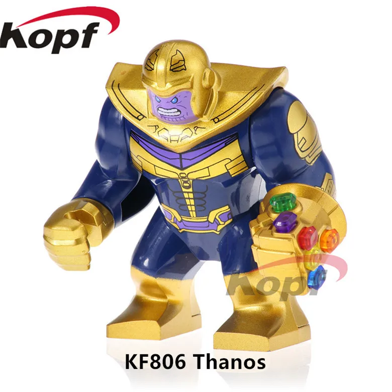 

Building Blocks Super Heroes Single Sale Thanos Infinity Gauntlet With 6Pcs Power Stones Avengers 3 Bricks Kids Gift Toys KF806