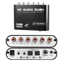 5.1 Audio Rush Digital Sound Decoder Converter – Optical SPDIF/ Coaxial Dolby AC3 DTS stereo(R/L) to 5.1CH Analog Audio