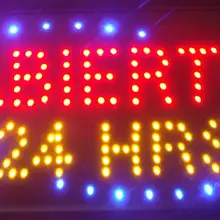 CHENXI Прямая поставка 10*19 дюймов ультра-яркий Бег abierto 24 часов открытым дисплей светодио дный знак