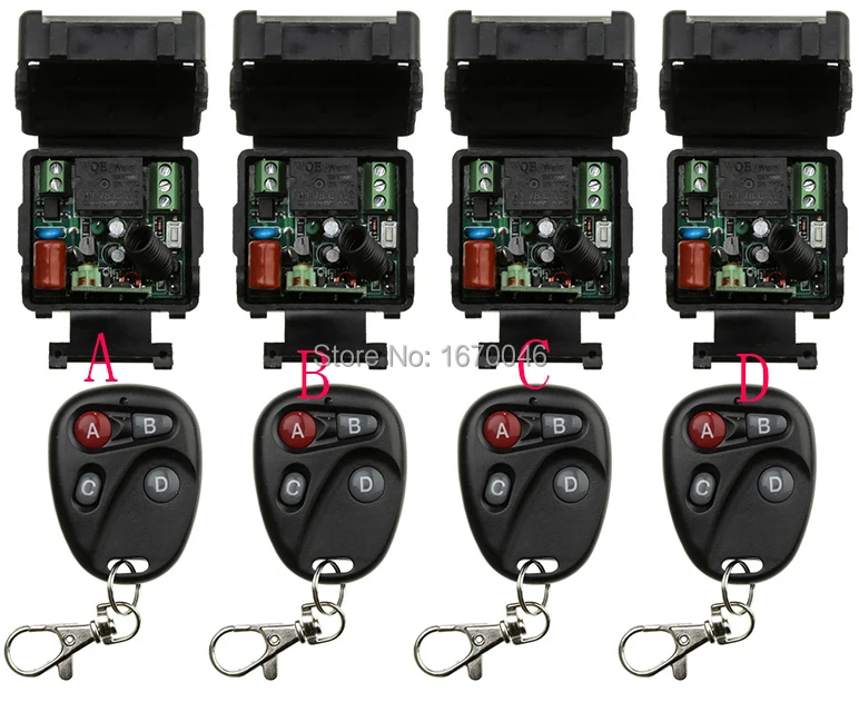 220V 1CH RF Wireless Remote Switch teleswitch Receiver&Transmitter