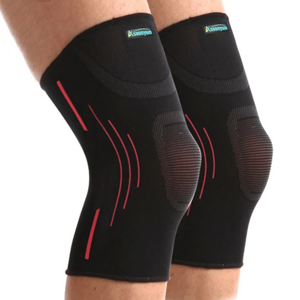 Performance Compression Knee Sleeve Brace Nylon Sport Fitness Gym Basketball Volleyball Brace Support Guard for Unisex 