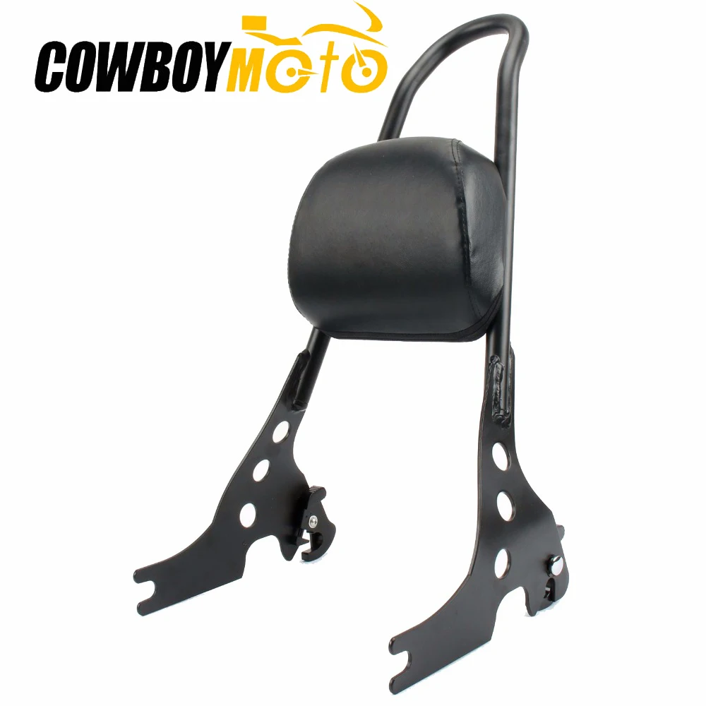 Black Detachable Rear Passenger Sissy Bar Backrest Luggage Rack With Cushion Pad For Harley Sportster XL1200 XL883 2004-2017 Black Detachable Rear Passenger Sissy Bar Backrest Luggage Rack With Cushion Pad For Harley Sportster XL1200 XL883 2004-2017