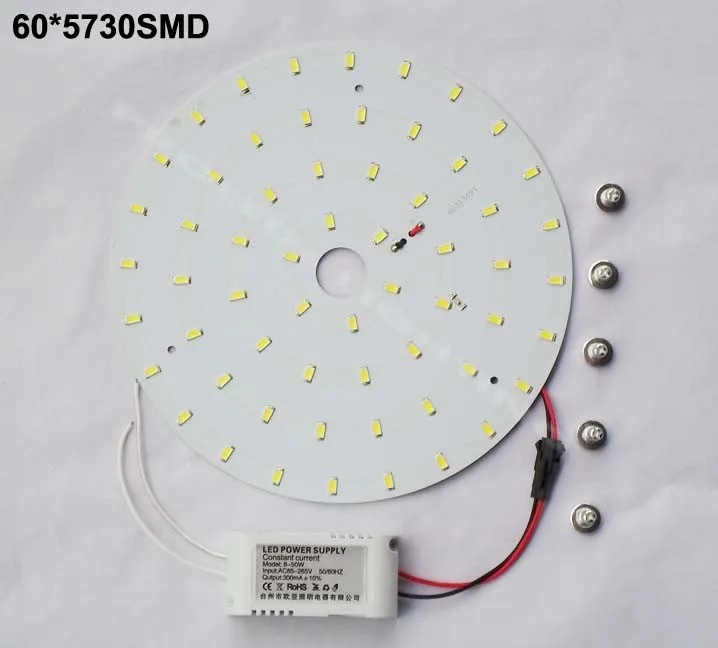 Высокое качество DIY 5730SMD 2300lm 20 Вт круглый светодиодный потолочный светильник дисковый источник светодиодный techo светодиодный круглая трубка = 50 Вт 2D трубка поверхностного монтажа