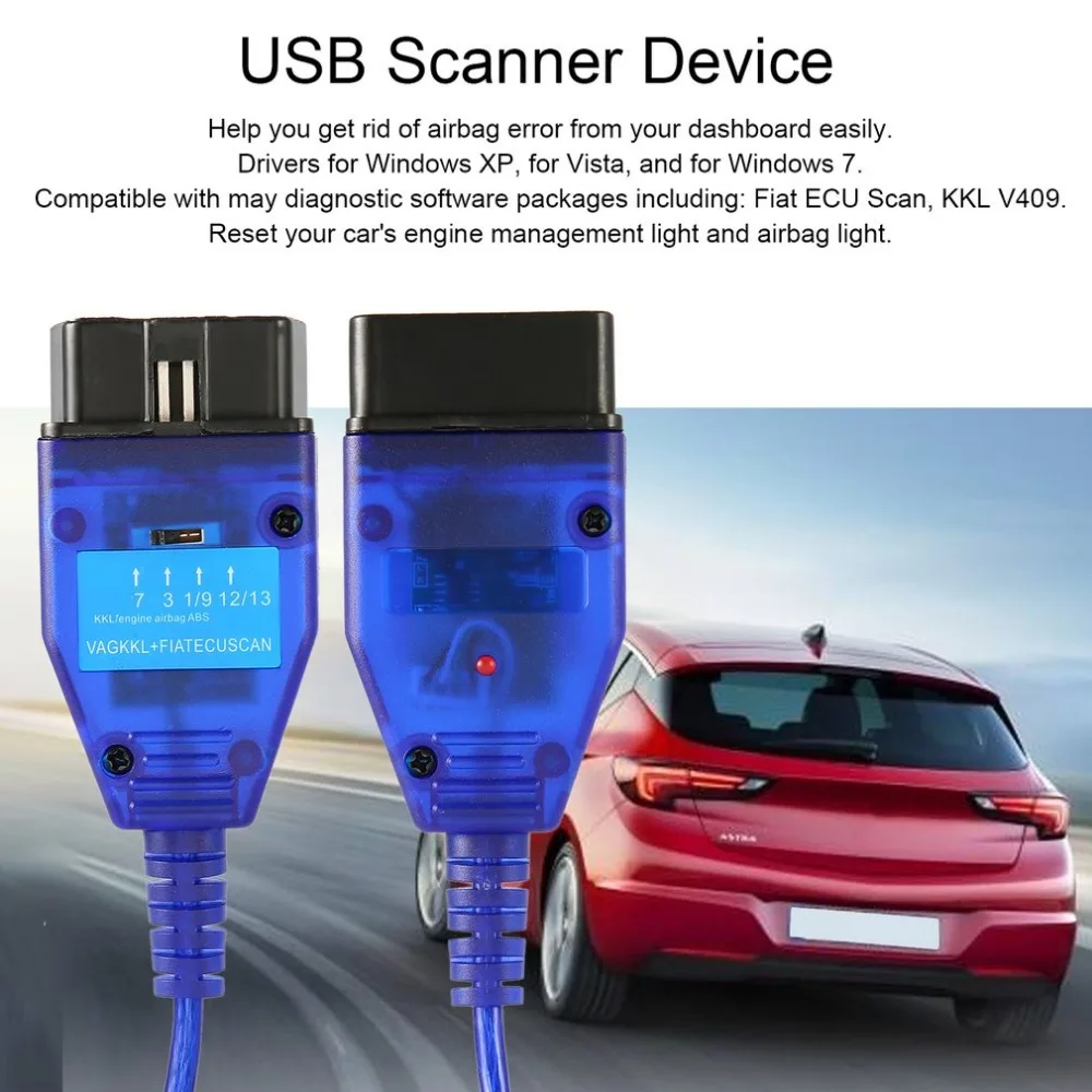New Professional VAG KKL USB Interface 409+ ECU Scan OBD OBD2 Diagnostic Scanner Cable Tool for Cars Engine Airbag Adapter New Professional VAG KKL USB Interface 409+ ECU Scan OBD OBD2 Diagnostic Scanner Cable Tool for Cars Engine Airbag Adapter