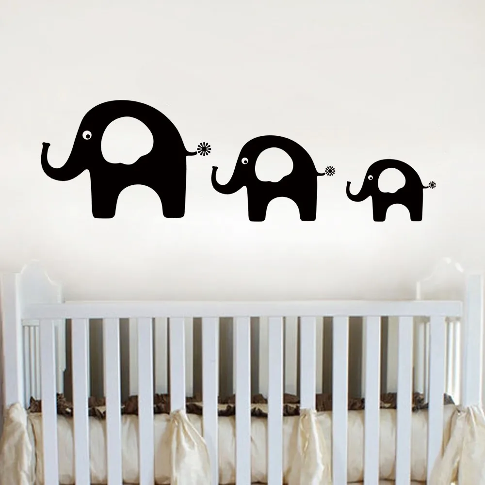 Elephants Family Decal Kids Room Baby Nursery Children Wall Decal
