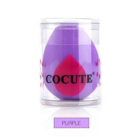 Cocute 1 шт., спонж для макияжа в форме капли, спонж для лица, пудра, BB крем, косметический смешивающий тональный крем, женские инструменты для макияжа - Цвет: Purple