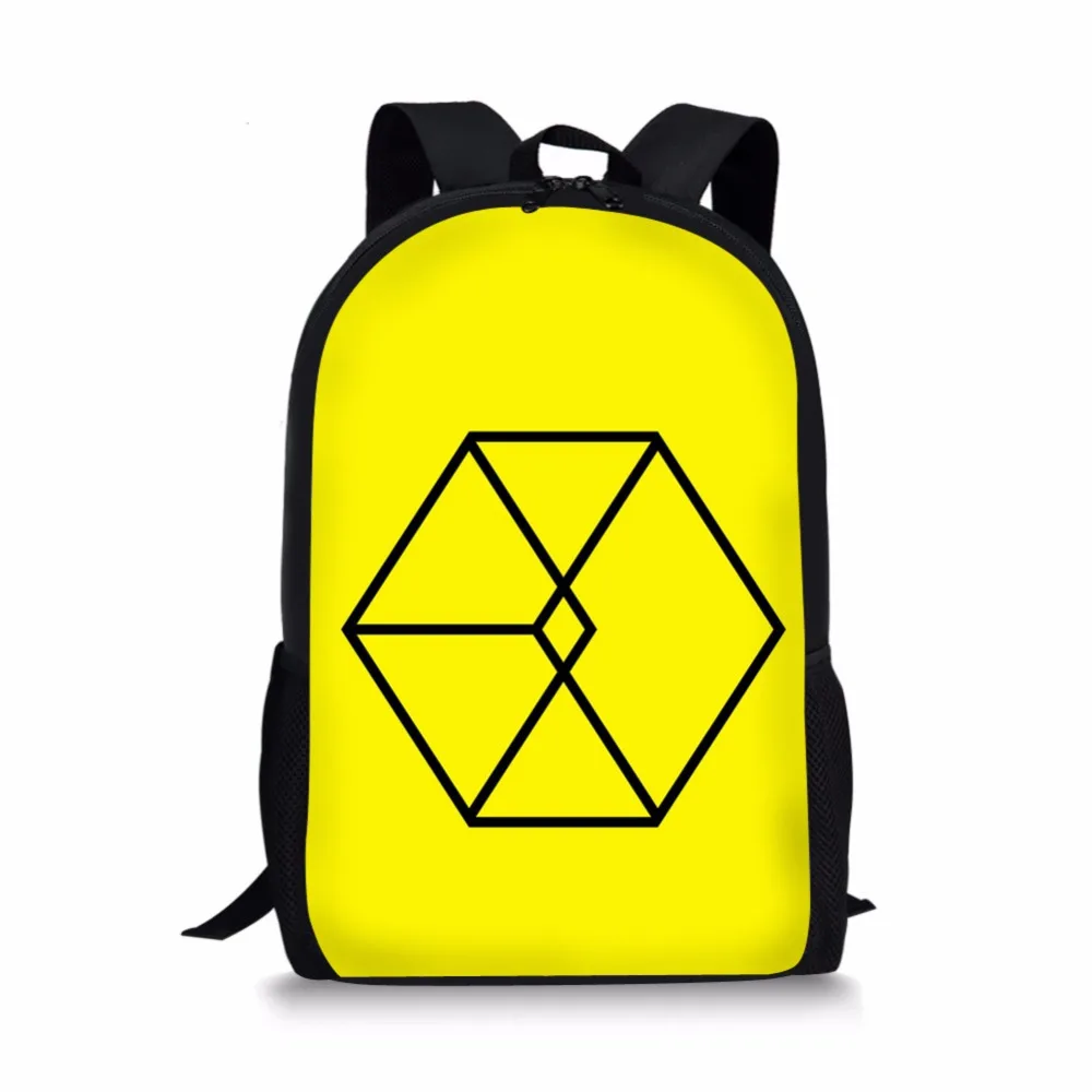Школьная сумка EXO письмо логотип напечатан рюкзак Детская Мода Mochila девочек для