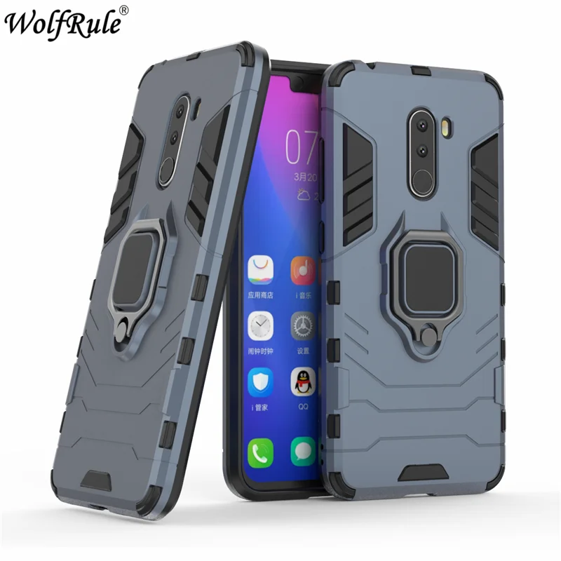 

Car Phone Holder Magnetic Case Pocophone F1 Case On Pocophone F1 Finger Ring Stand Cover For Xiaomi Pocophone F1 Case Coque 6.18