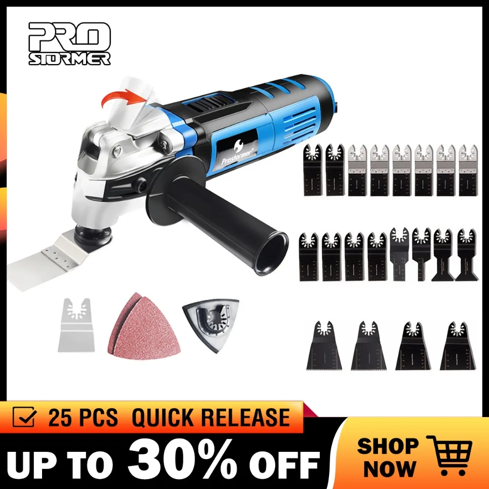 

Prostormer Variable Speed Renovator Electric Multifunction Tool Oscillating Kit Multi-Tools Home Decoration Trimmer Electric Saw