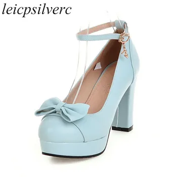 

Women Pumps Super High Heel Shoes Pu Buckle Platform Spring Autumn Sexy Fashion Casual Party Wedding Dress White Pink Black Blue