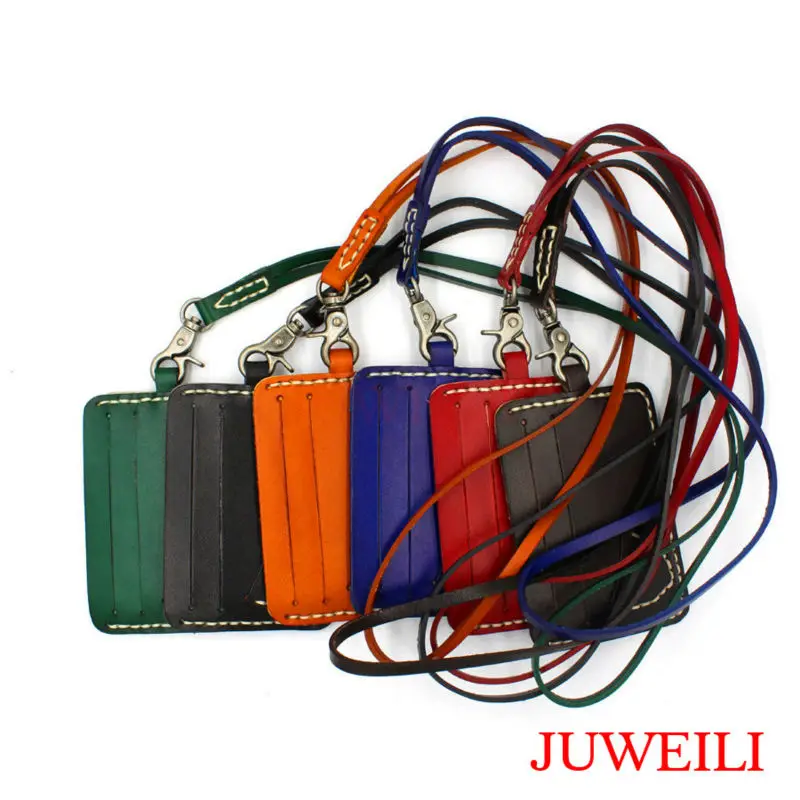 Elegant Handwork Leather Lanyard Keychain Key Chain Card Bag Charms Men