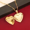 Heart allah pendant Jewelry For Women 24K Gold Color Muslim Heart Allah Open Heart Pendant Necklace With Chain 5