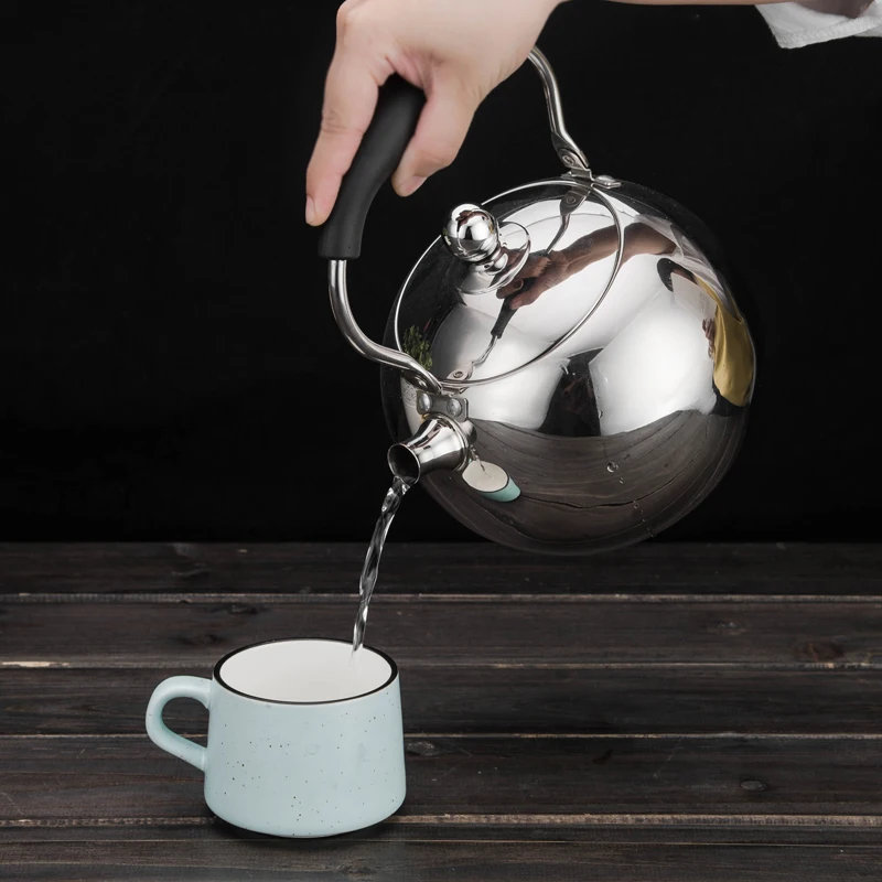 1.5L/2L шаровая форма из нержавеющей стали, чайник для воды для газа, утолщенный чайник для чая, портативный водонагреватель, котел, индукционная плита