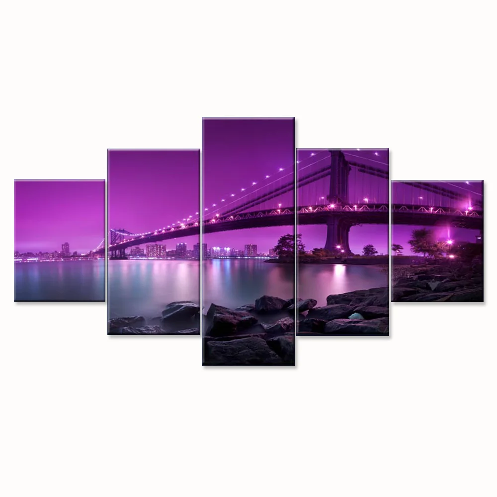 

Canvas Painting Wall Pictures for Living Room Home Decor Modular Painting Purple Modern Pictures Wall Art Canvas Prints
