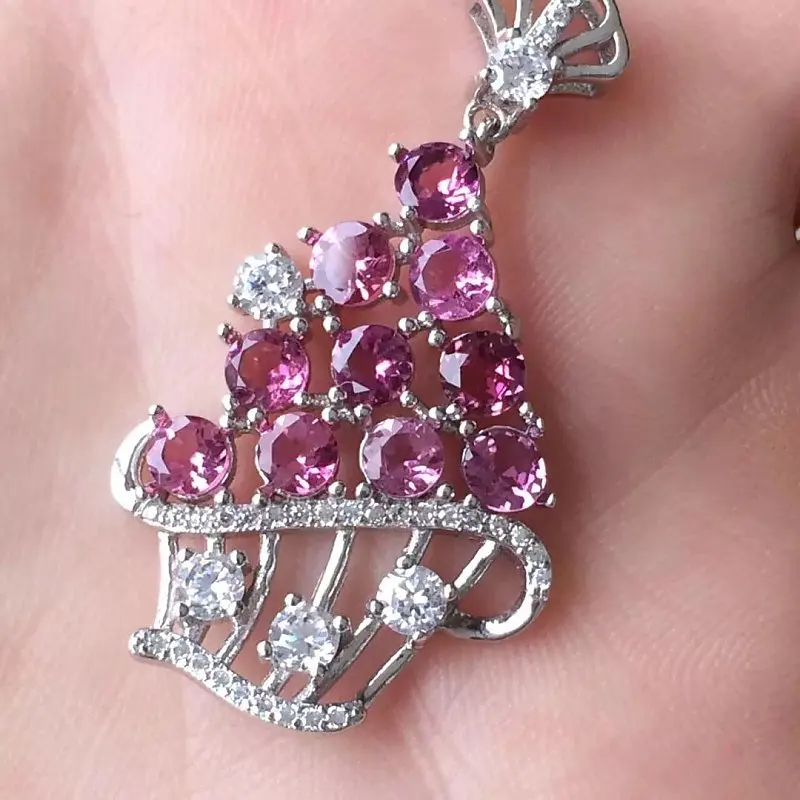 

2017 Collares Qi Xuan_Tourmaline Stone Baskets Pendant Necklaces_Real Necklaces_Quality Guaranteed_Manufacturer Directly Sale