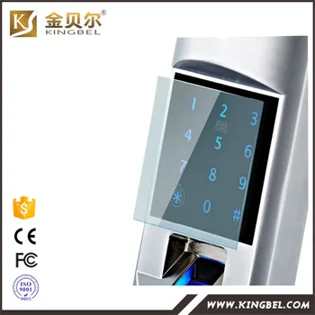 

Intelligent screen touch id card digital fingerprint lock for glass door with remote controller