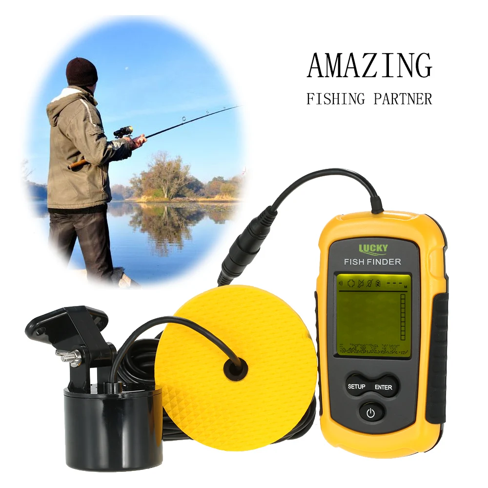 

2018 New Portable TN/ANTI-UV LCD with LED Back-lighting Fish Detection Sonar 0.7m to 100m 45 degrees Great Fishing Accessories