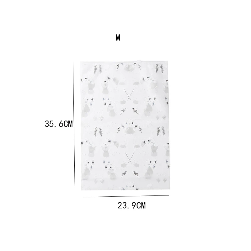 Мультяшные животные прозрачная пластиковая ткань для упаковки дорожный мешочек для хранения водонепроницаемая сумка замок на молнии Самоуплотняющаяся ткань Органайзер - Цвет: M