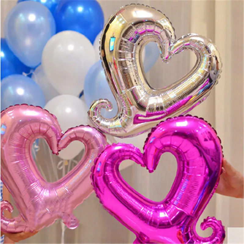 2018 Promotion New Helium Fashion 500pcs 18 Inch Hook Heart Shaped Balloon Foil Wedding Decoration Birthday Gogo Aluminum Toy | Дом и сад