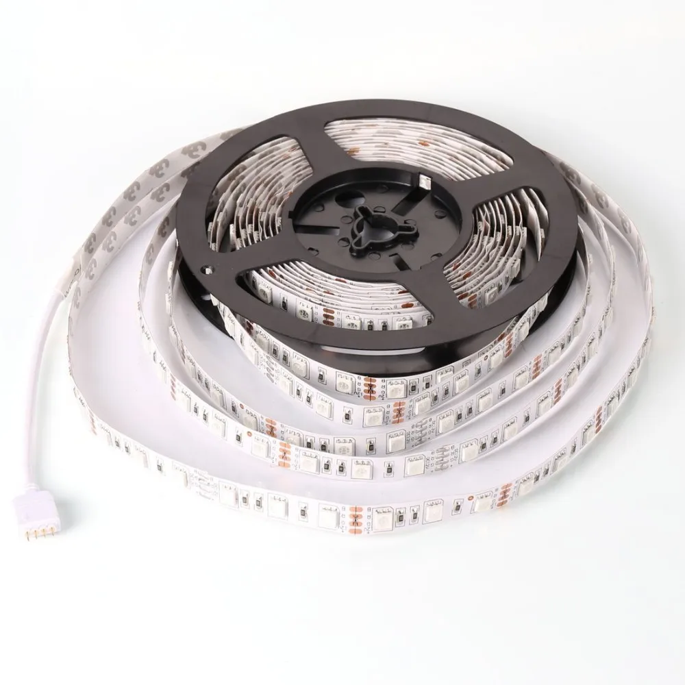 IP20/65 DC24V светодиодные полосы 5050 24 В SMD 5 м 300LED 60LED/M Белый/теплый белый /RGB Гибкие светодиодные ленты Водонепроницаемый Fite de