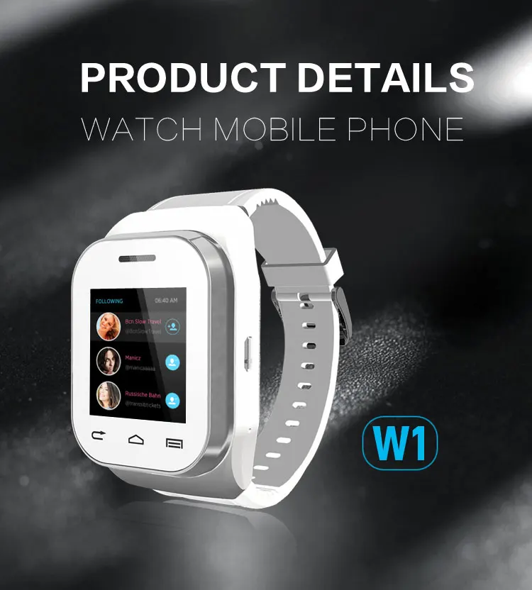 KEN XIN DA W1 SC6531 1.44 Inch Touch Screen Smart Watch with Slide Out Keyboard Support Dual SIM Card