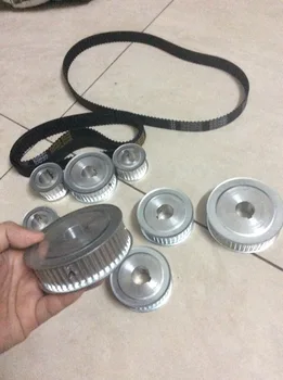 

Aluminum pulley, alloy belt gears,HTD3M, 3mm pitch (3 small pulley + 5 big pulley + 3 belts)