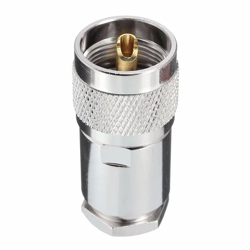 

Wdely Used UHF Male PL259 Clamp For RG8 RG165 RG213 LMR400 Cable RF Connector Adapter Nickel-plated Straight Connector