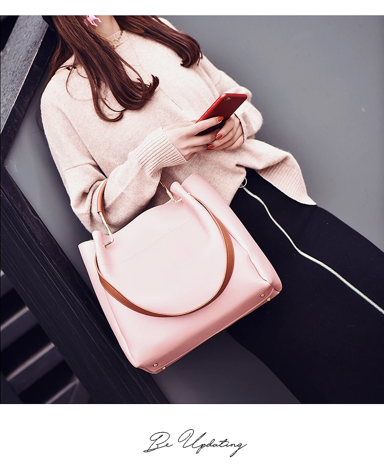 Brand Design Women Shoulder Bag Large Capacity Chain Bucket Handbags Quality PU Leather Women's Totes Shopping Bag sac a main