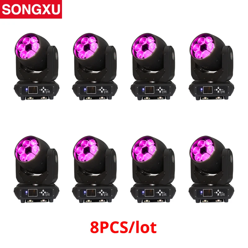 

8pcs LED Bee Eyes 6x40W Moving Head Light RGBW 4in1 Beam Wash Moving Head Light with Zoom Function for DJ Disco Party/SX-MH0640