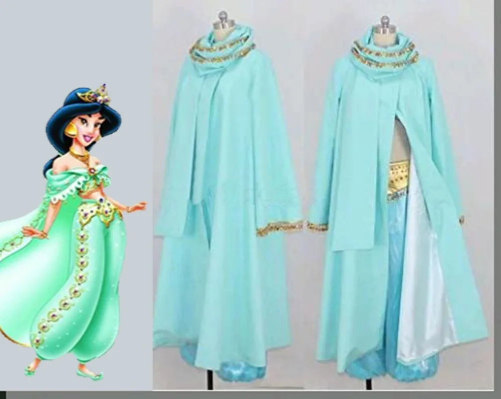 Cosplaydiy Custom Made Aladdin Jasmine Princess Cosplay Costume Adult Women Stage Halloween Princess Jasmine Costume L320