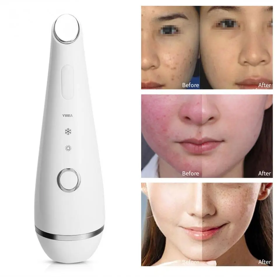 Photon Light Therapy Hot Cold Vibration Face Eye Massager Home SPA Anti